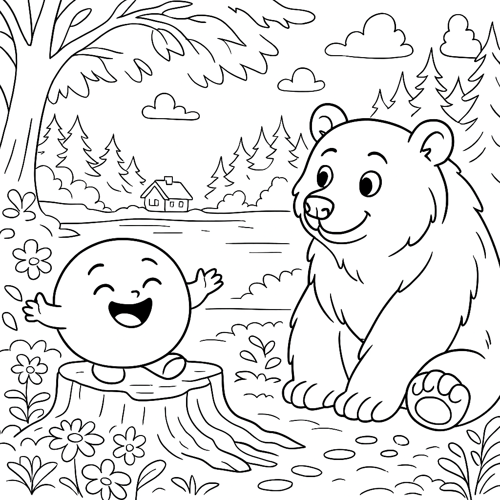 Раскраска по сказке "Колобок"