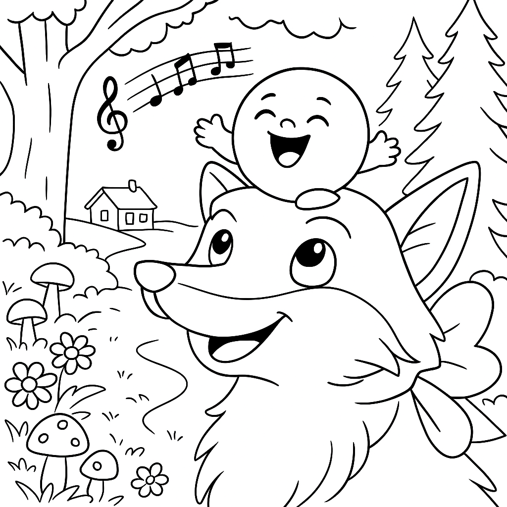 Раскраска по сказке "Колобок"