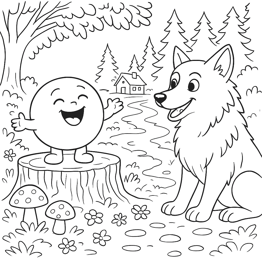 Раскраска по сказке "Колобок"