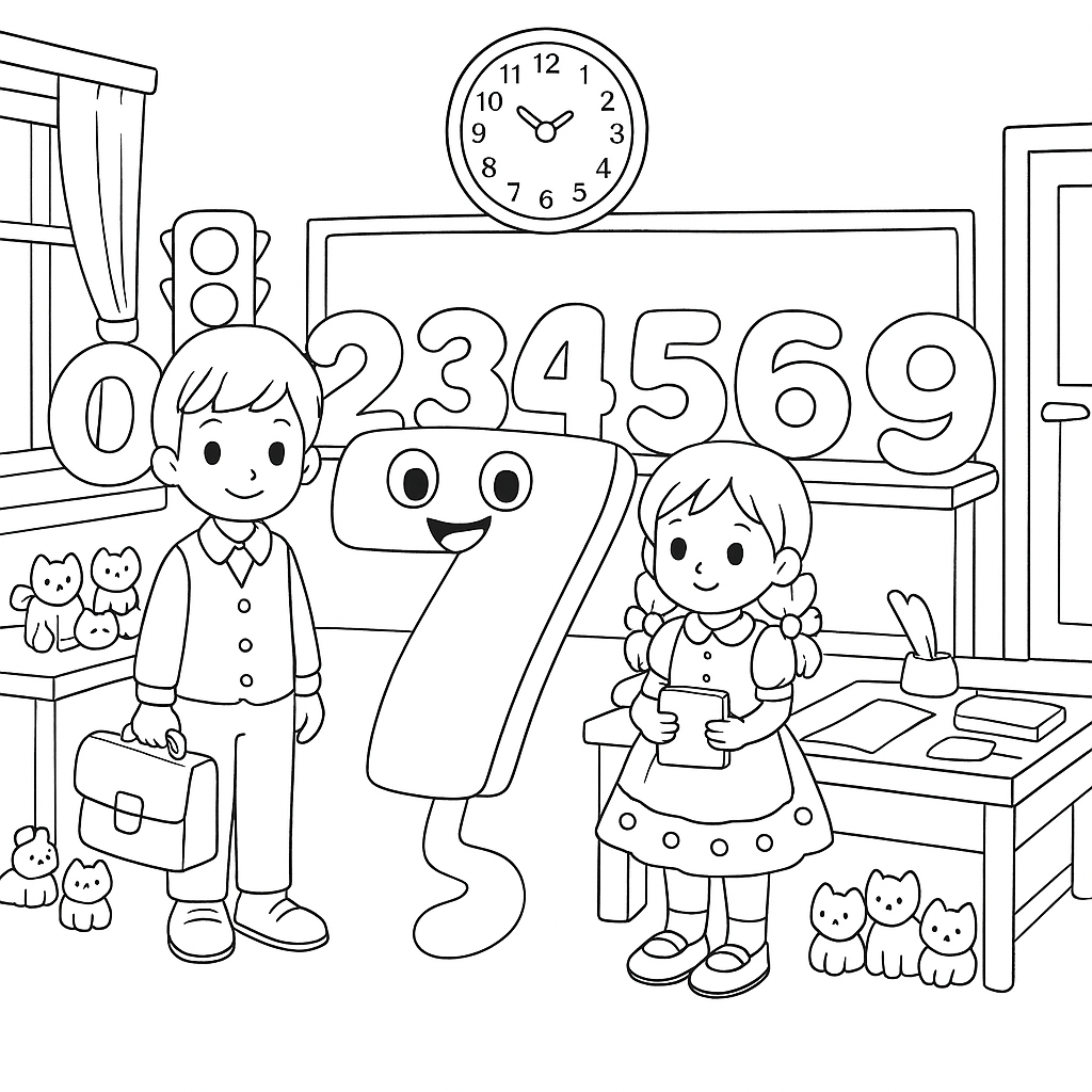 Раскраска по сказке "Веселый счет от 1 до 10"