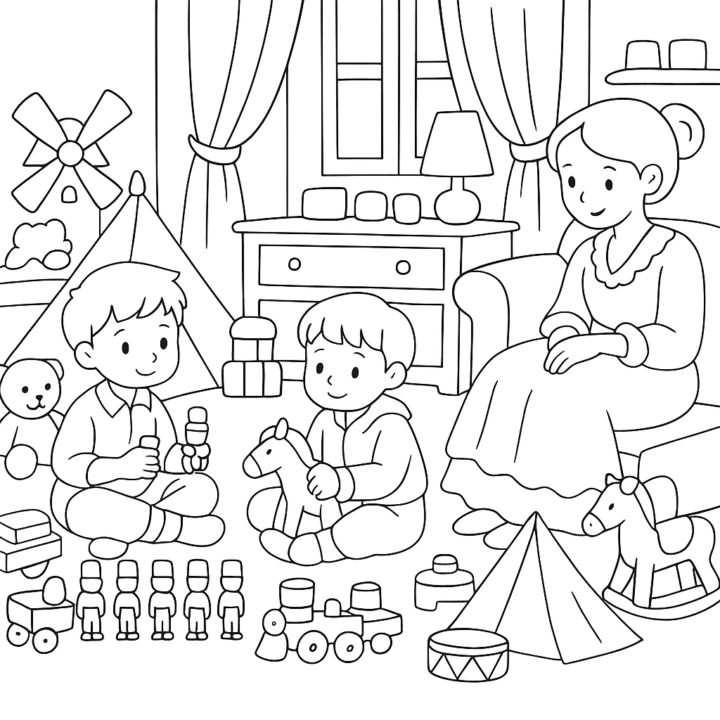 Раскраска по сказке "Вертел"