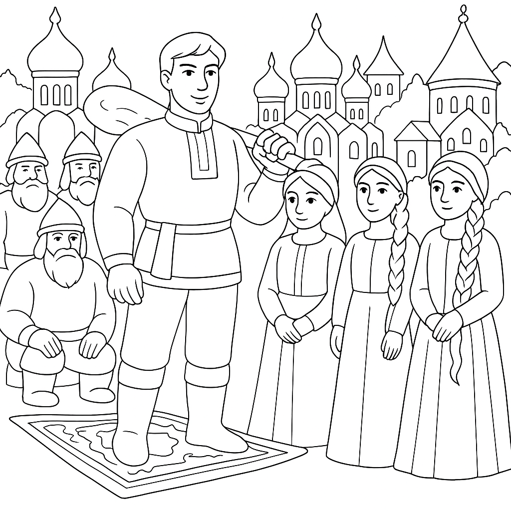 Раскраски: Иван-богатырь