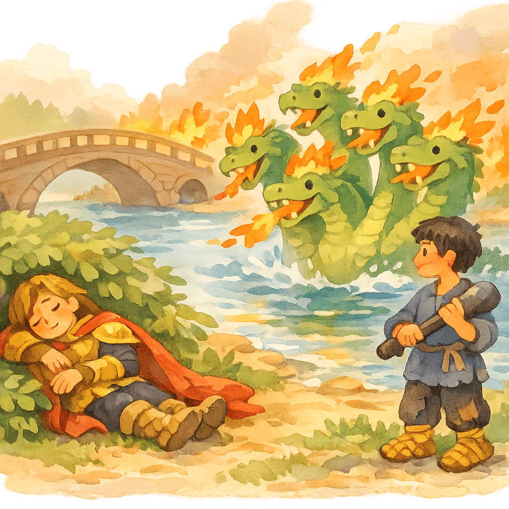 Ванюшка встречает шестиглавого змея у Калинова моста