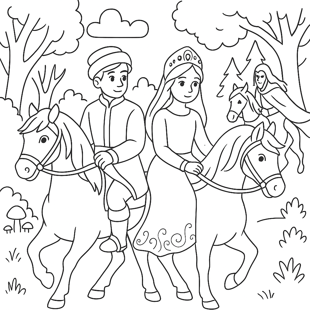 Раскраски: Марья моревна