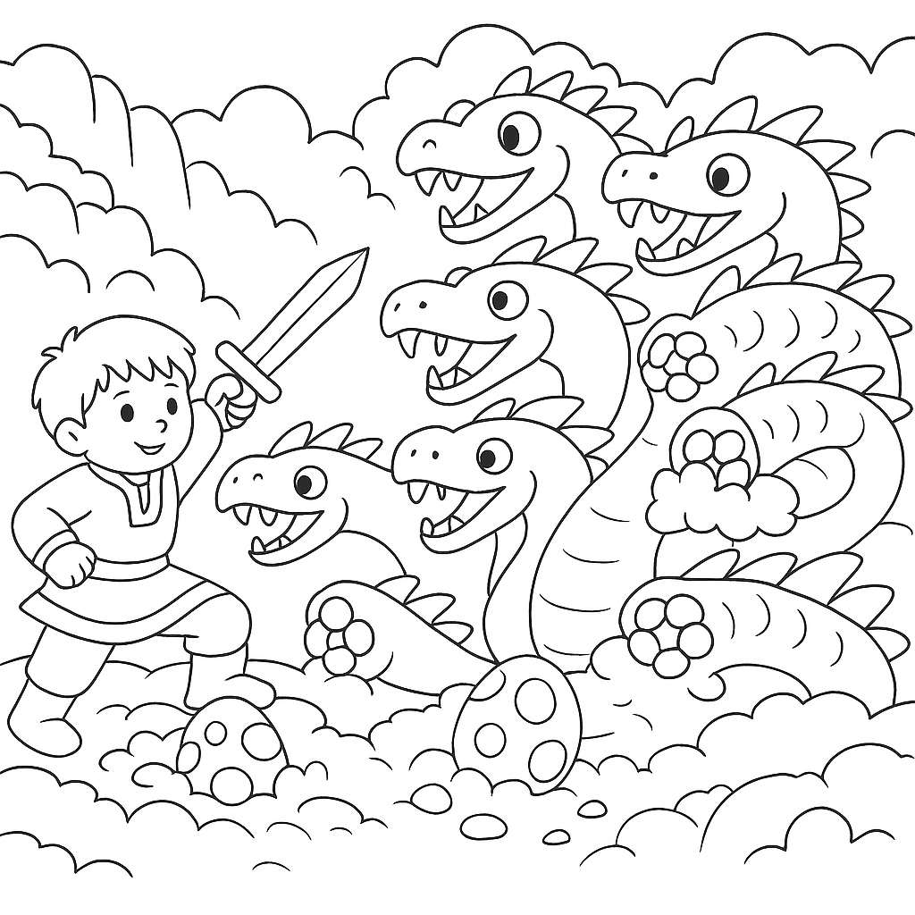 Раскраска по сказке "Доброе слово"