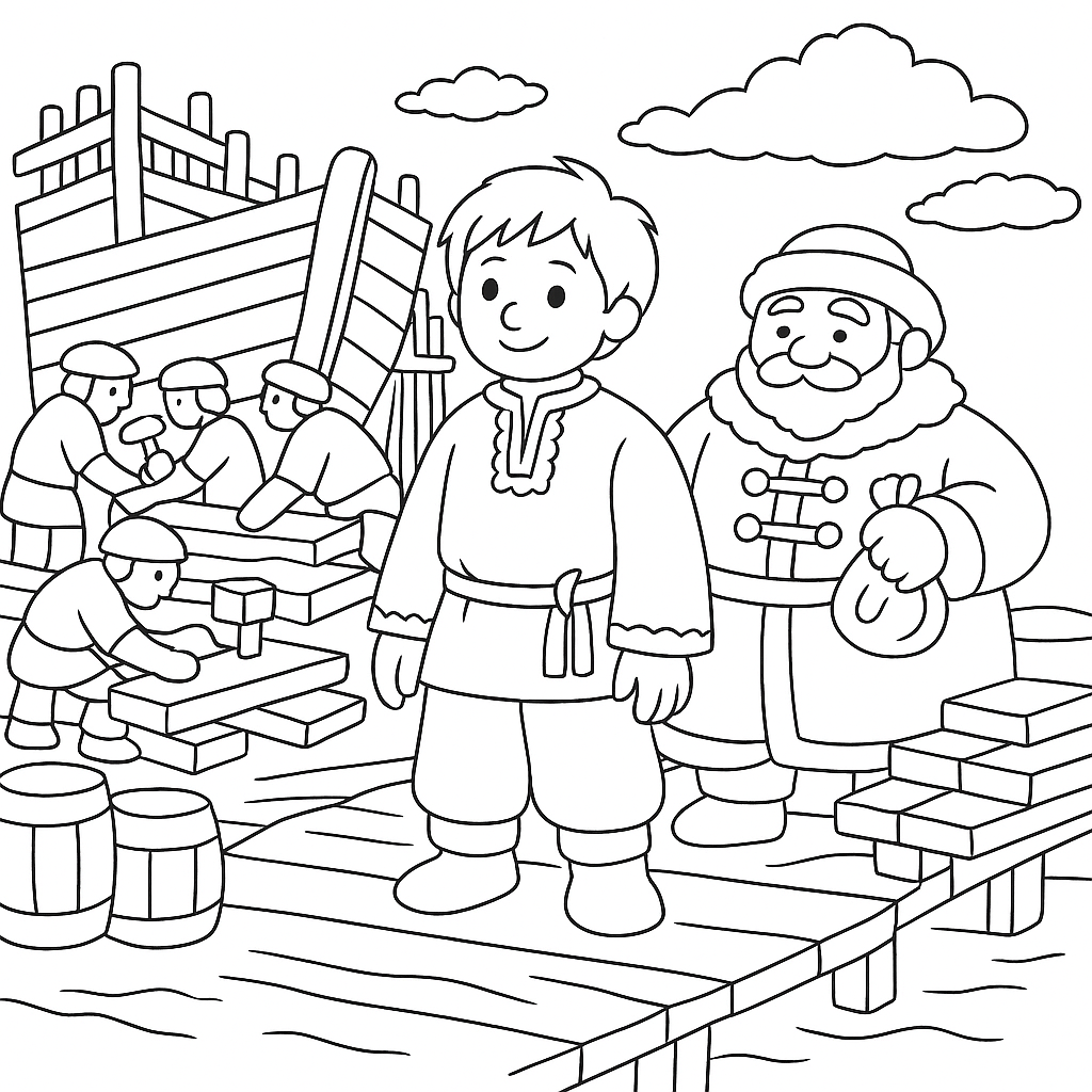 Раскраска по сказке "Доброе слово"