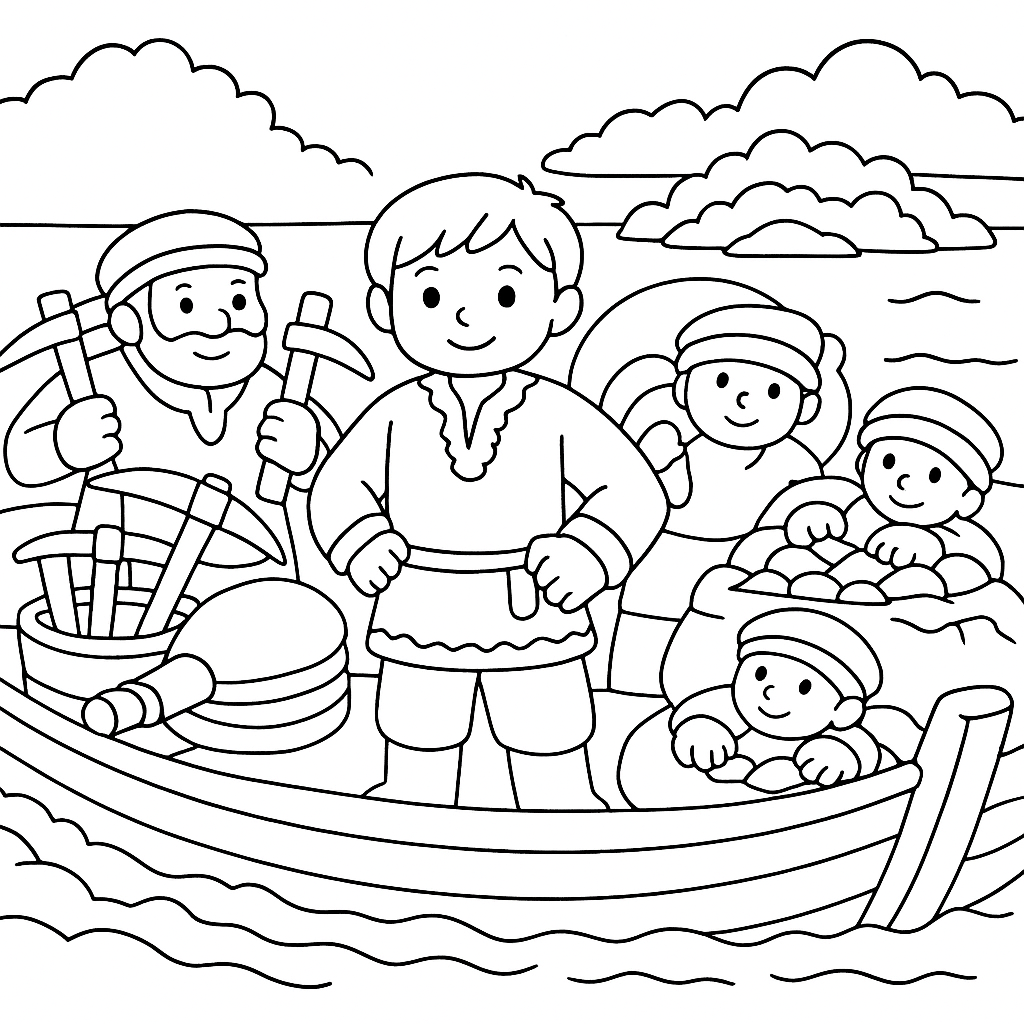 Раскраска по сказке "Доброе слово"