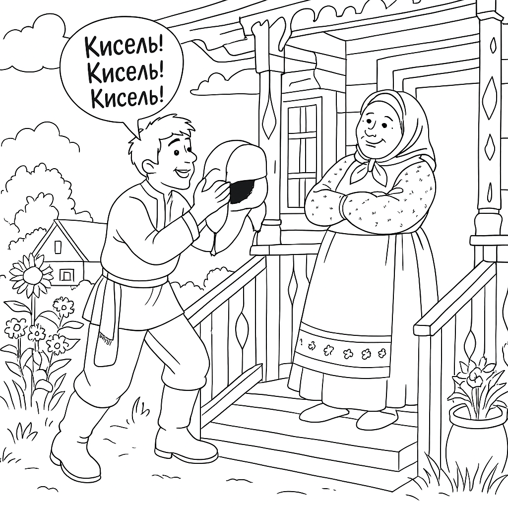 Раскраска по сказке "Потерянное слово"