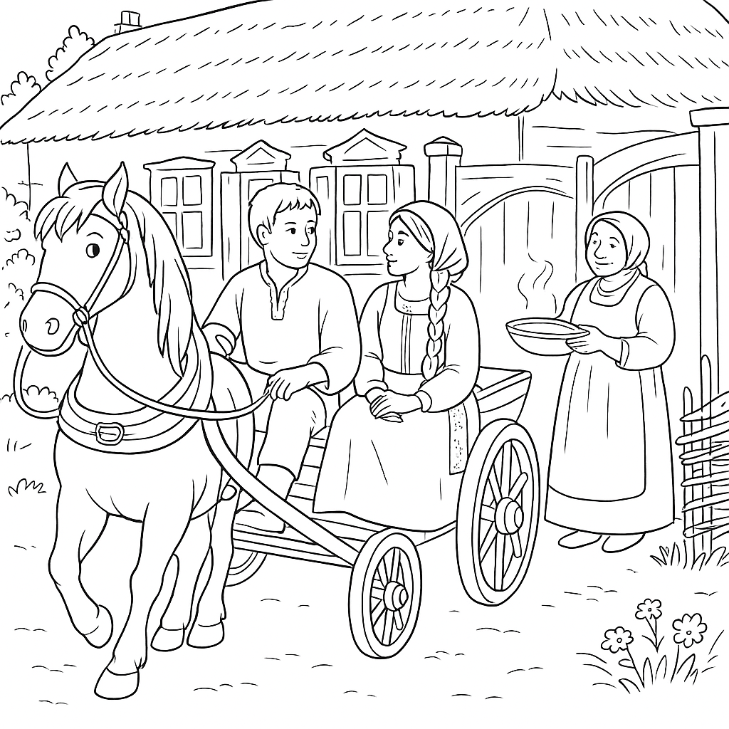 Раскраска по сказке "Потерянное слово"