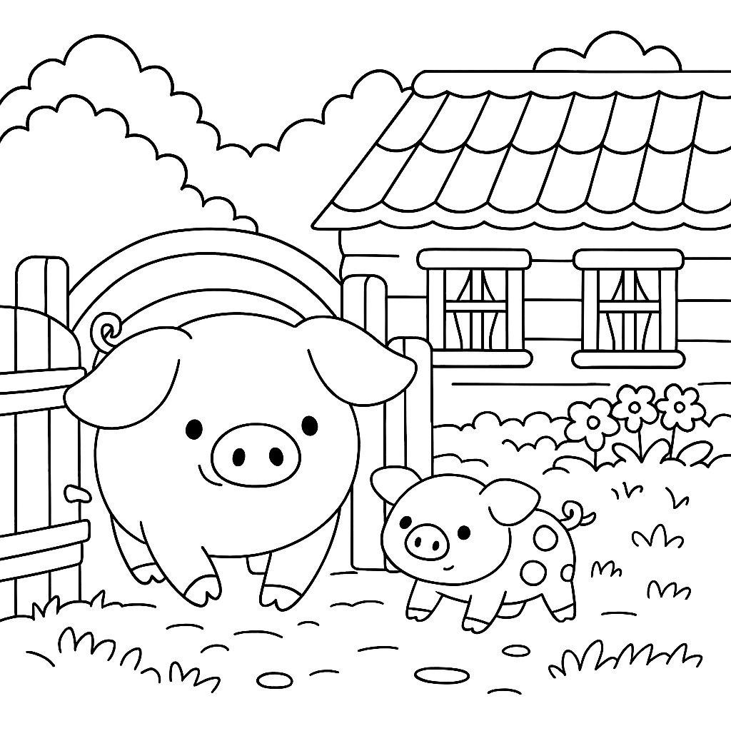 Раскраска по сказке "Хозяйственная собака на белорусском хуторе"