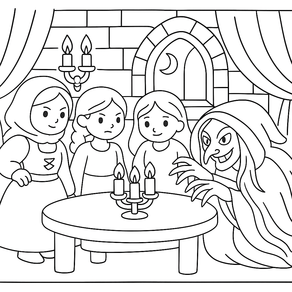 Раскраска по сказке "Иван - крестьянский сын и чудо-юдо"