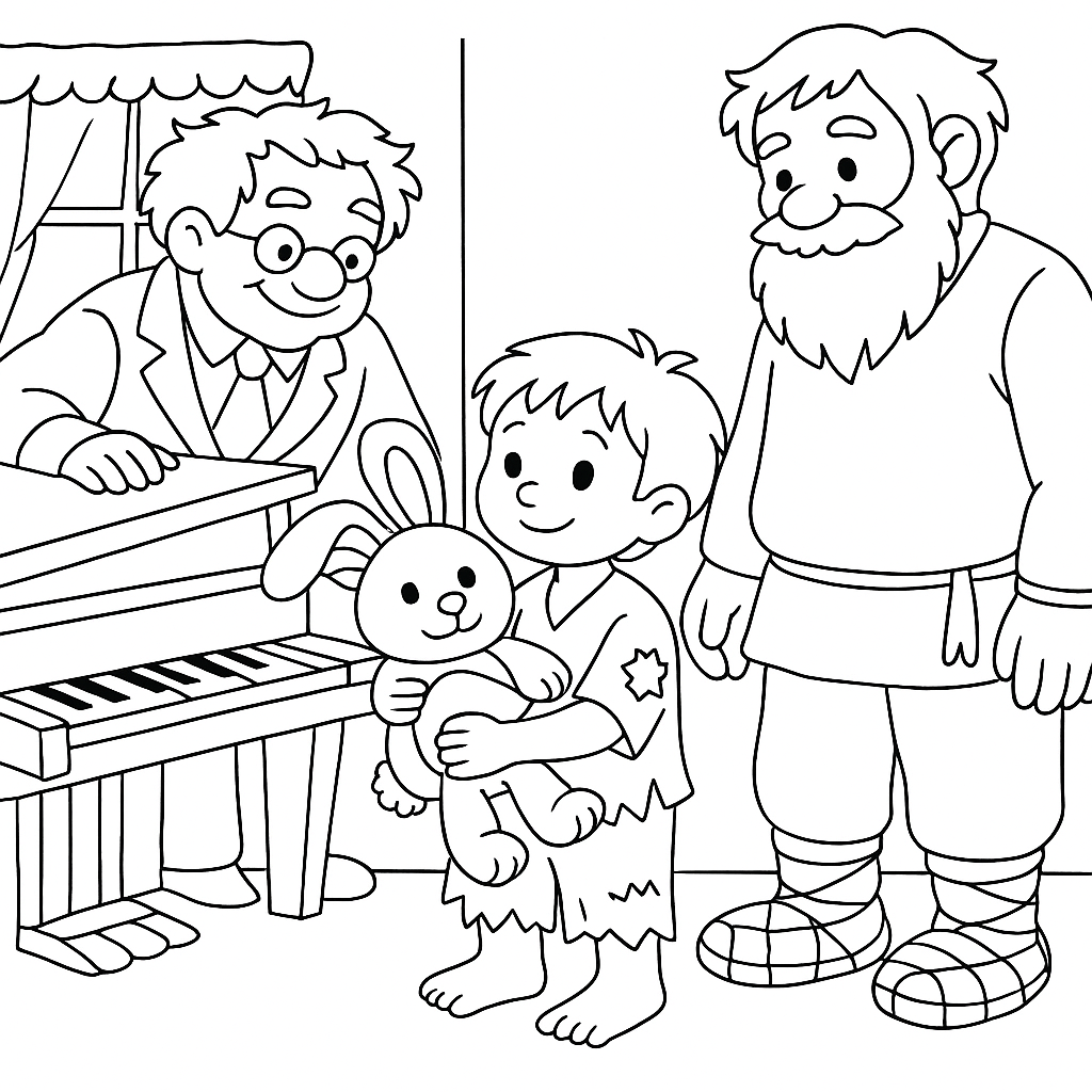 Раскраска по сказке "Заячьи лапы"