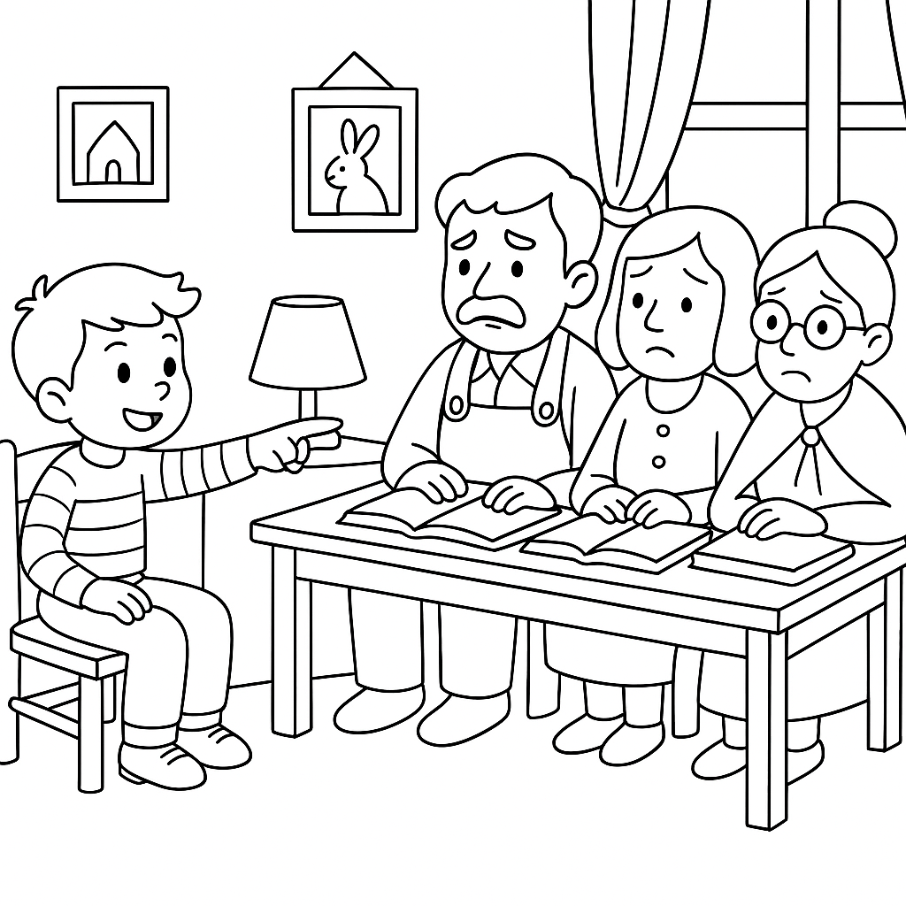 Раскраска по сказке "Если бы я был взрослым"