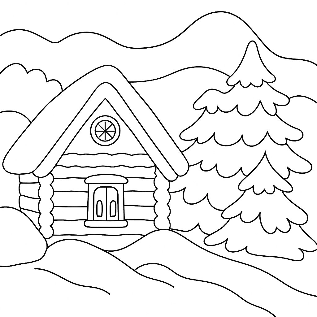 Раскраска по сказке "Двенадцать месяцев"