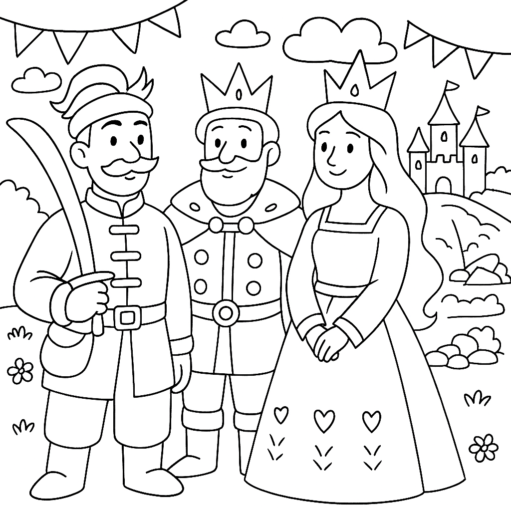 Раскраска по сказке "Царевна-змея"