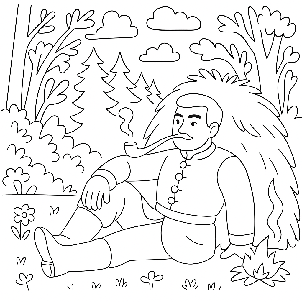 Раскраска по сказке "Царевна-змея"