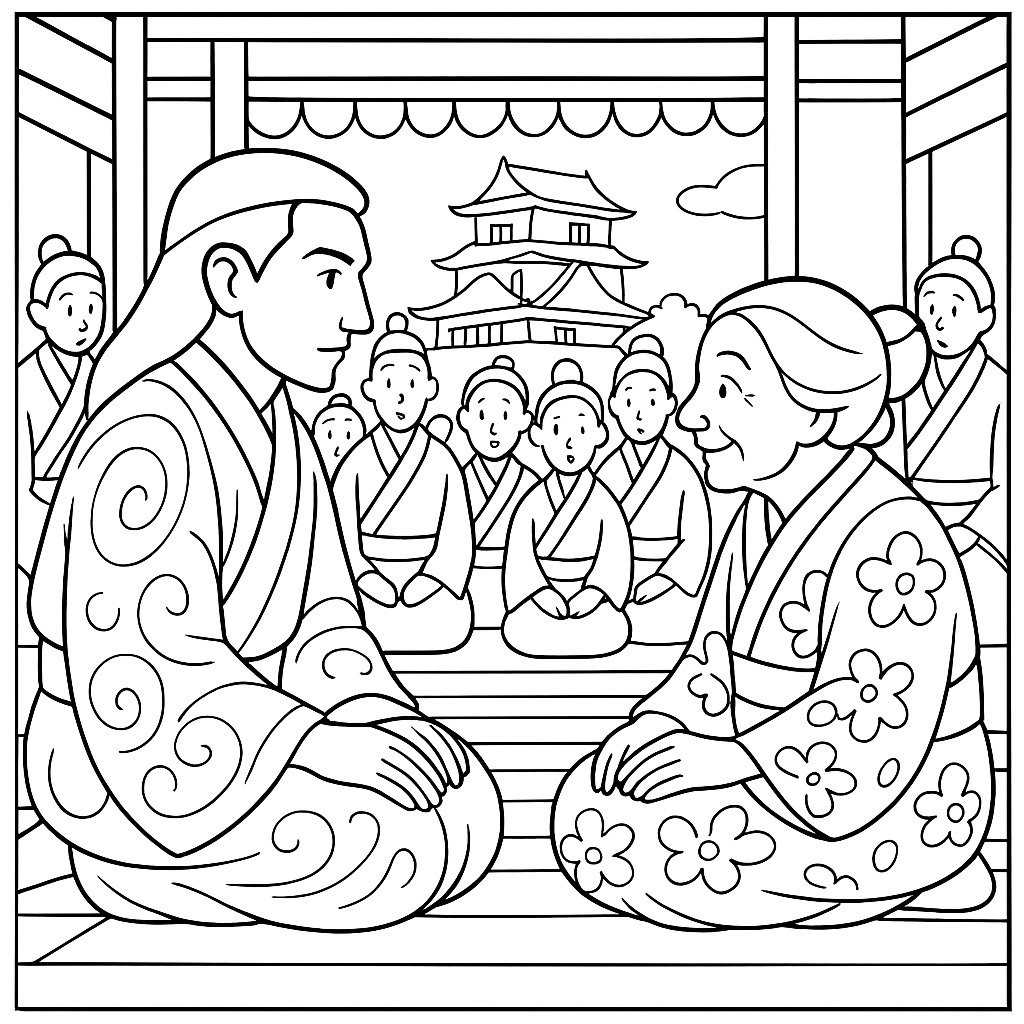 Раскраска по сказке "Длинная-длинная сказка"