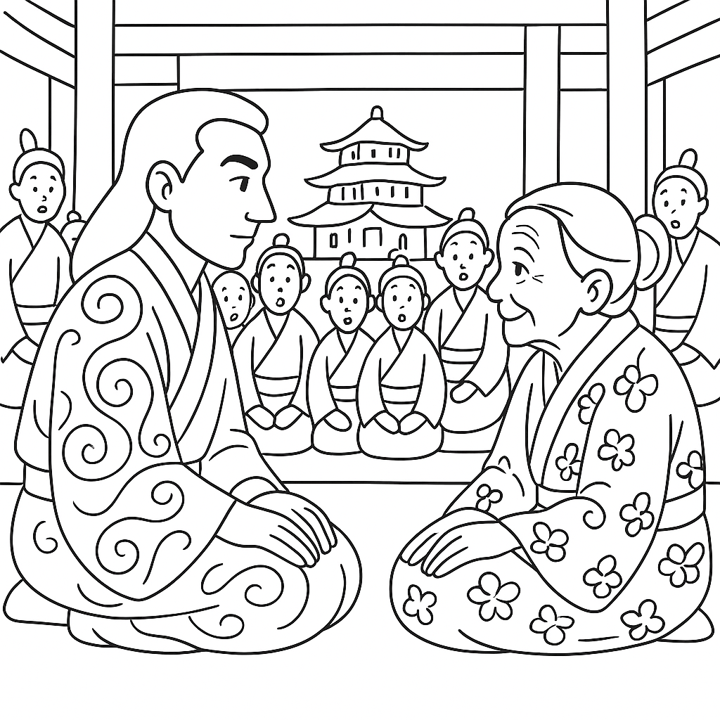 Раскраска по сказке "Длинная-длинная сказка"