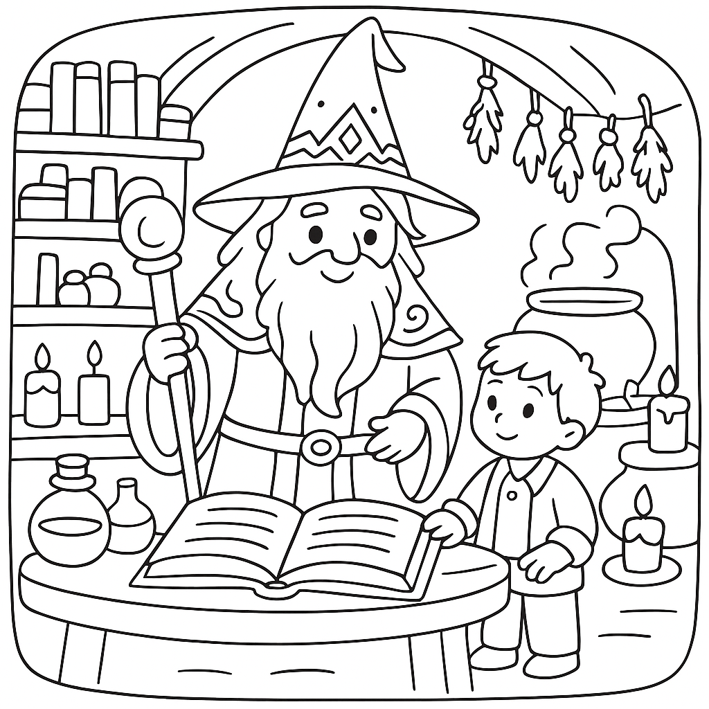 Раскраска по сказке "Страшный дракон скалы спиндлстон"