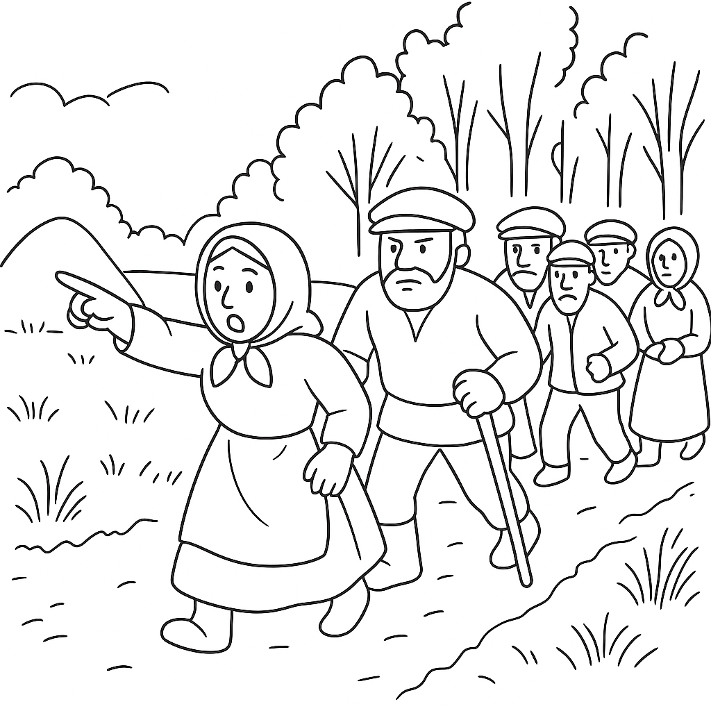 Раскраска по сказке "Аришка-трусишка"