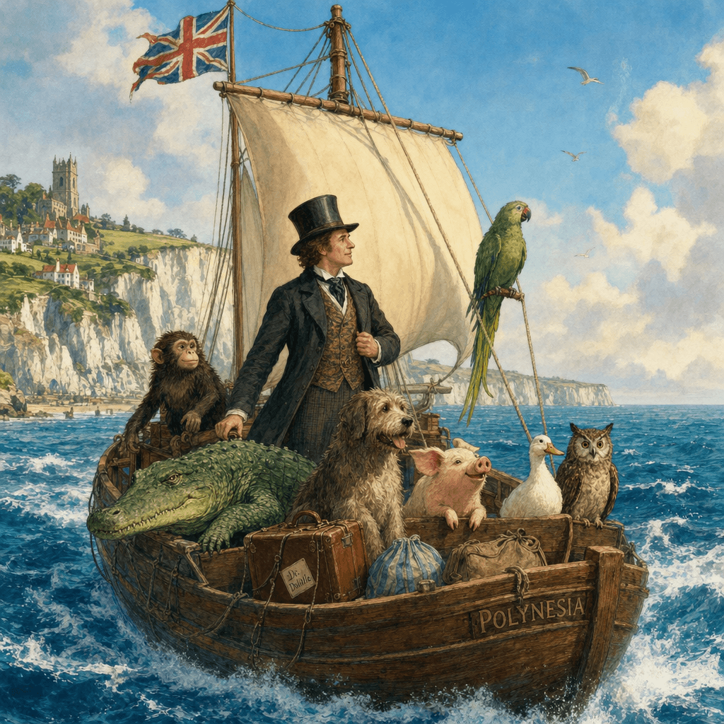 Доктор и его друзья отплывают в Африку