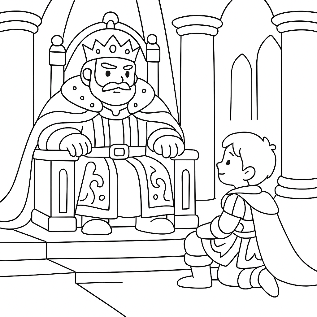 Раскраска по сказке "Железный перстень"