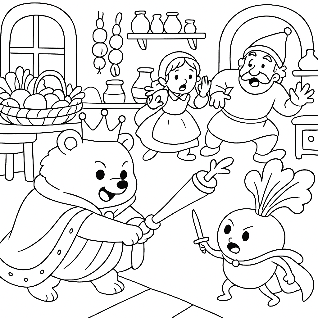 Раскраска по сказке "Королевская невеста"