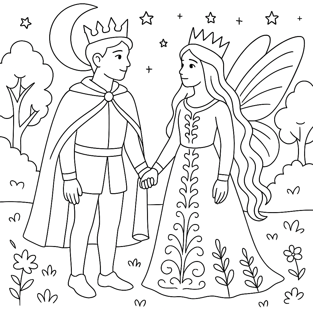 Раскраска по сказке "Крошка фея"