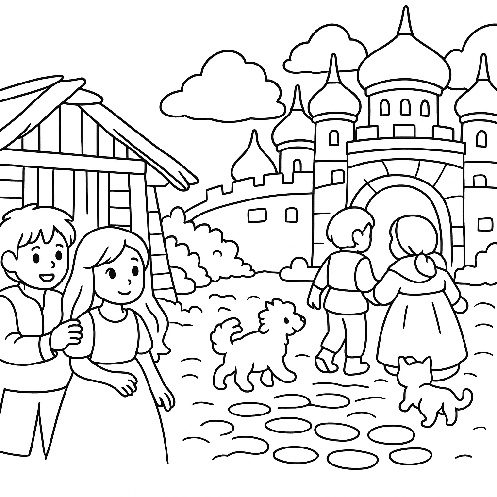 Раскраска по сказке "Железный перстень"