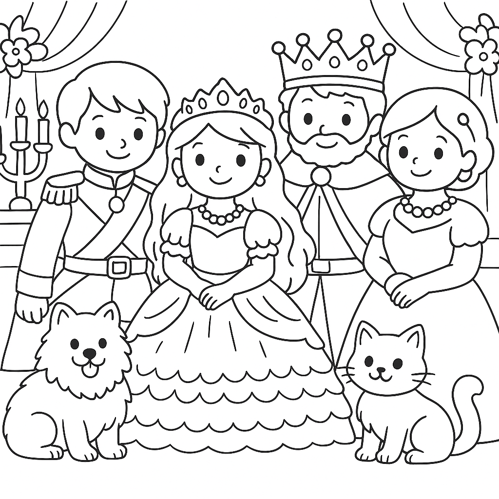 Раскраска по сказке "Железный перстень"