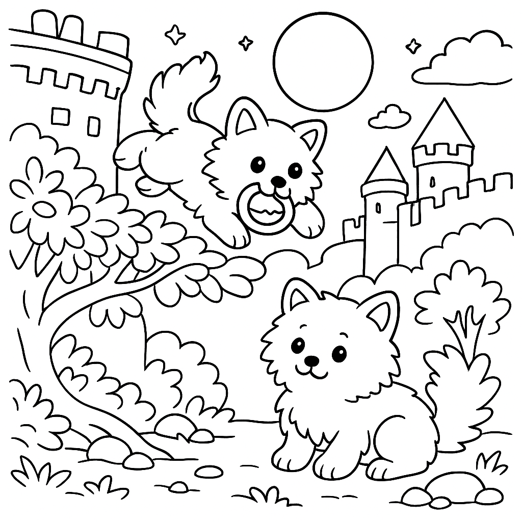 Раскраска по сказке "Железный перстень"