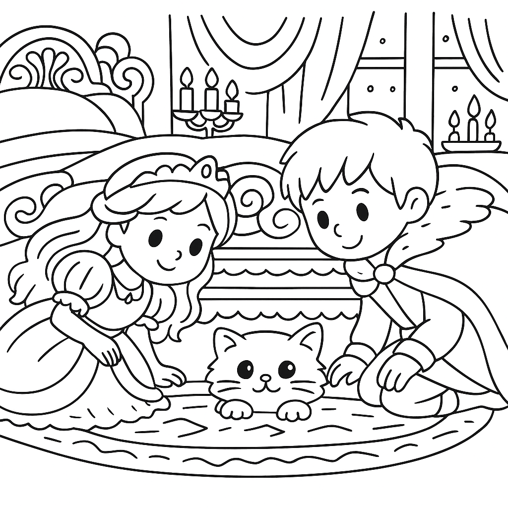 Раскраска по сказке "Железный перстень"