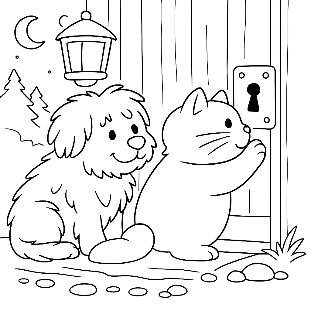 Раскраска по сказке "Месяц и куриное яйцо"