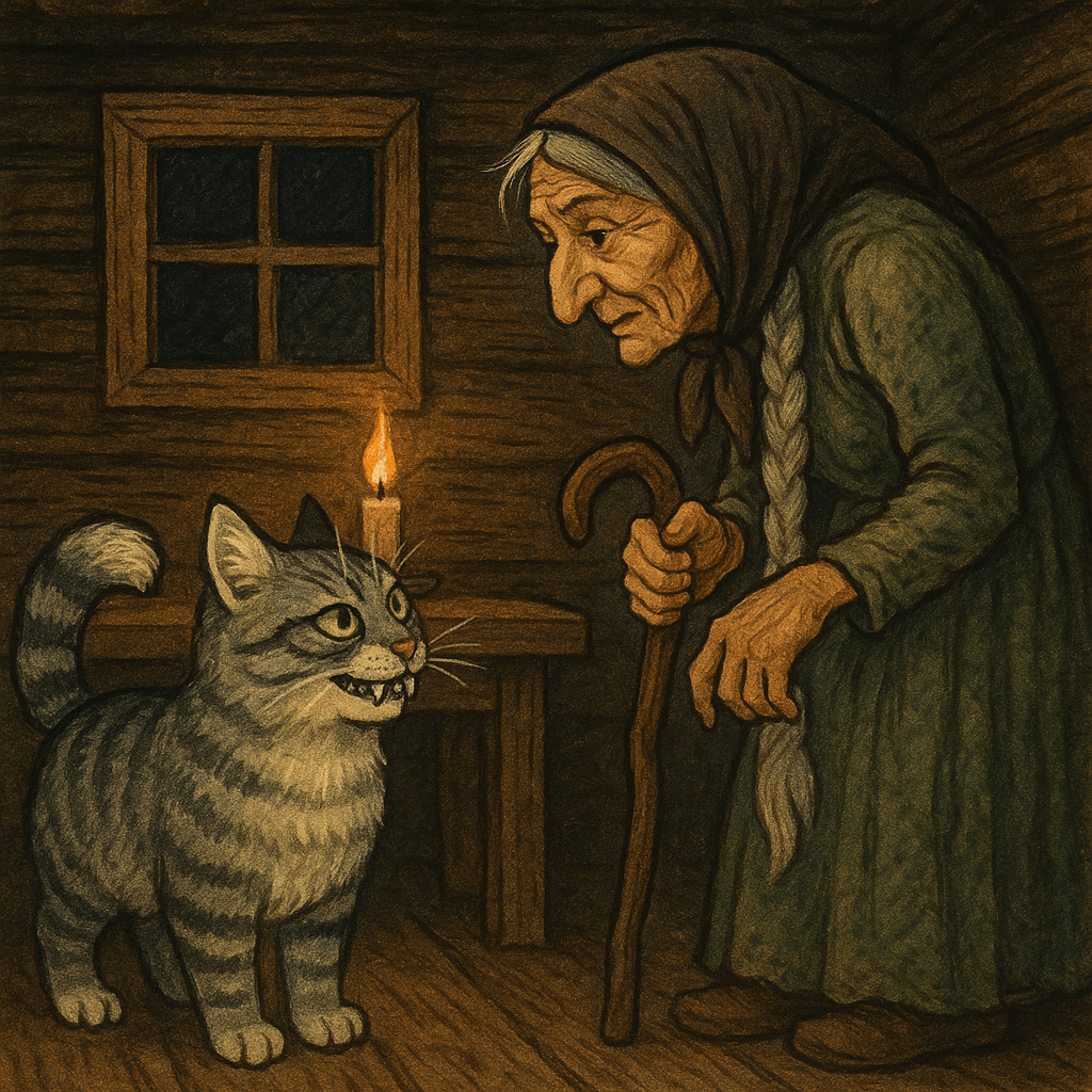 Кот Васька просит помощи у колдуньи