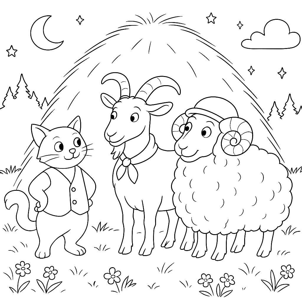 Раскраски: Плутишка кот