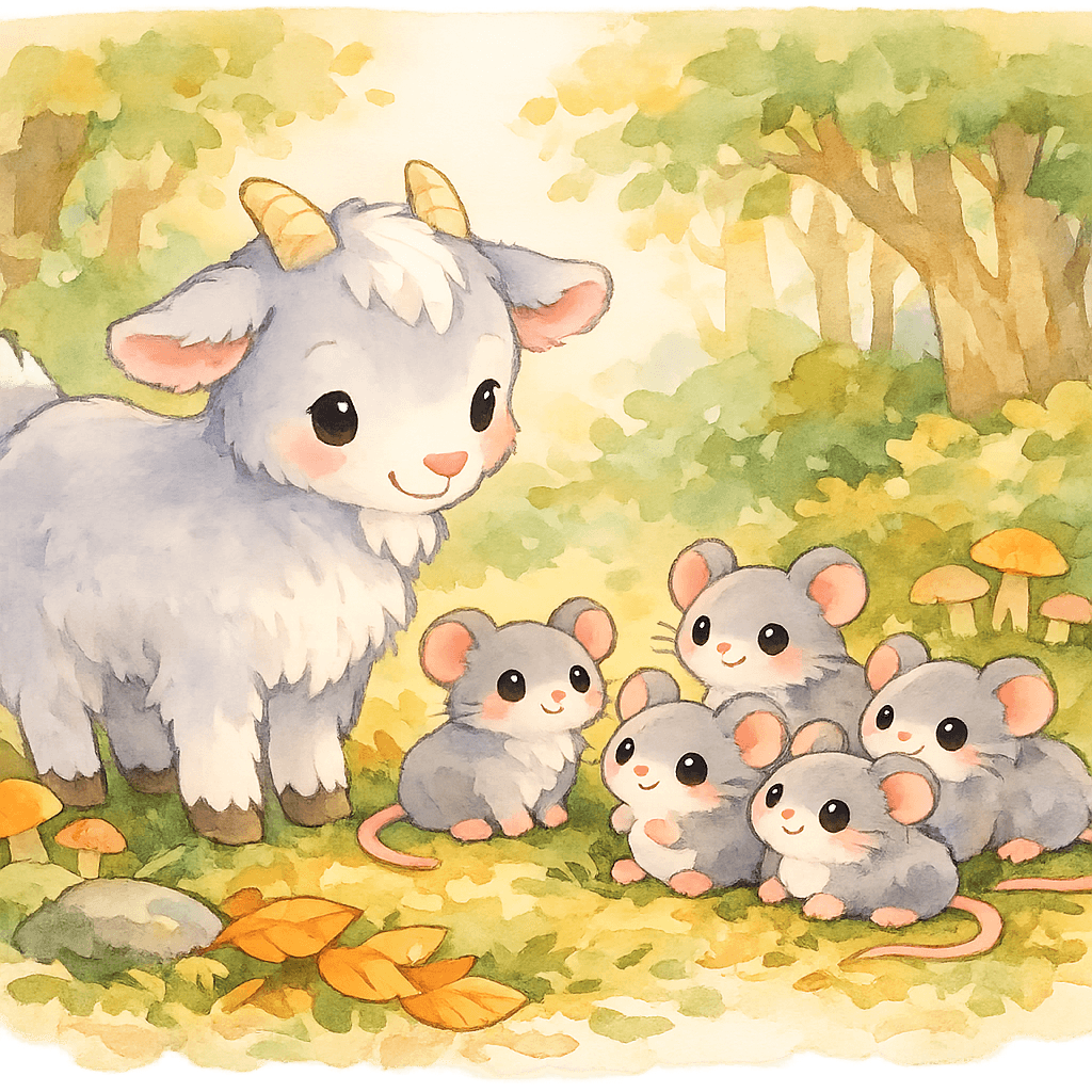 Коза просит помощи у мышей