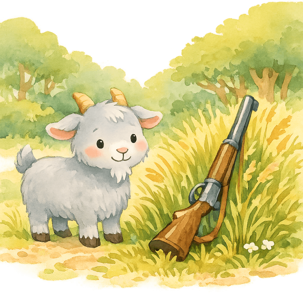 Коза разговаривает с ружьем