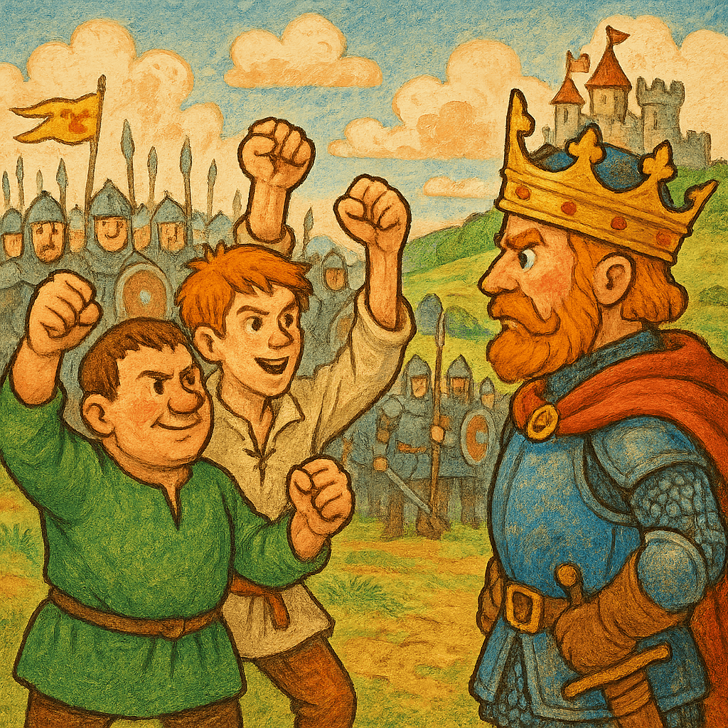 Крепыш и Забияка во время вызова на бой