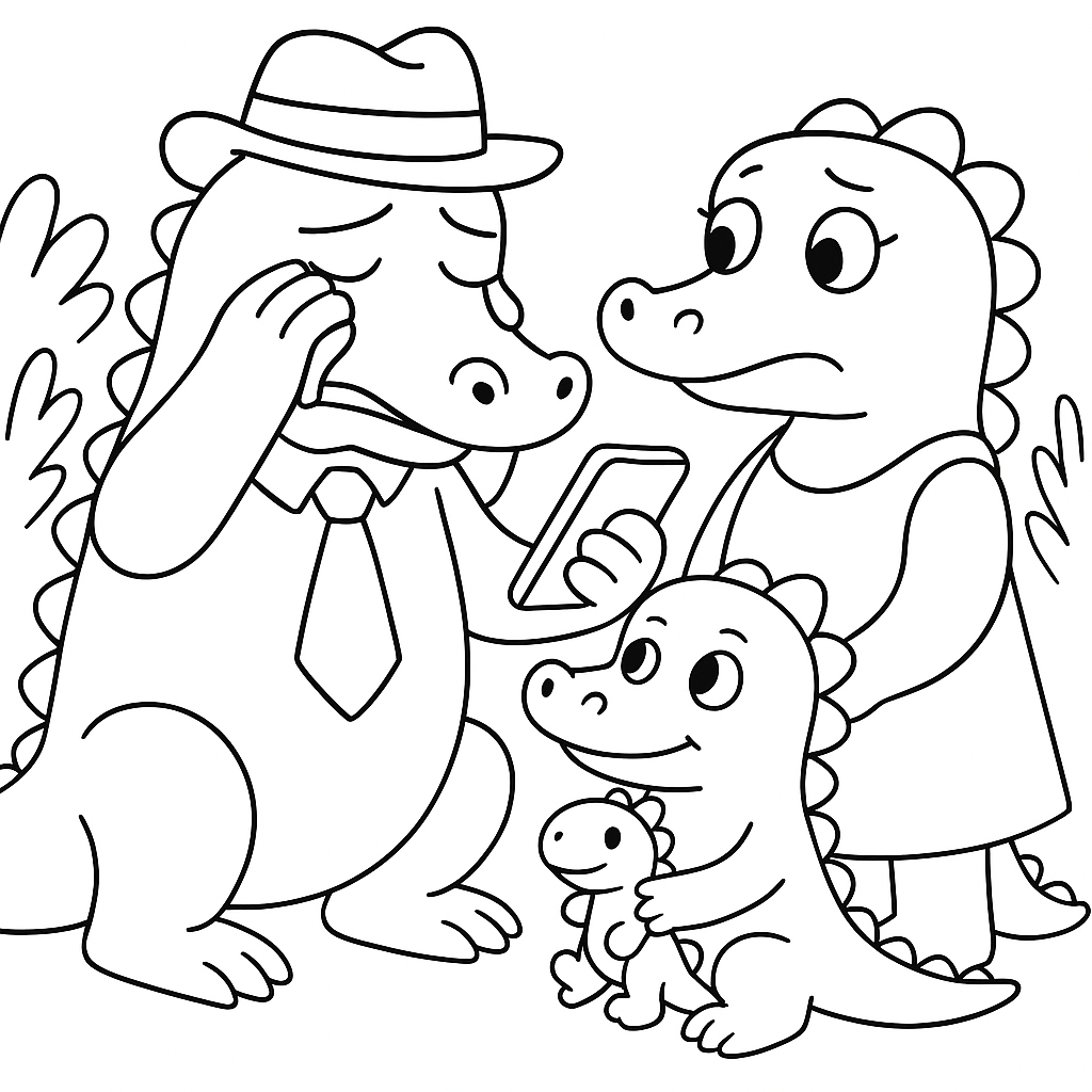 Раскраска по сказке "Телефон"