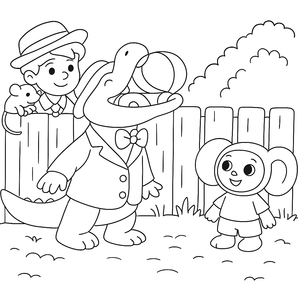 Раскраска по сказке "Проказы шапокляк"