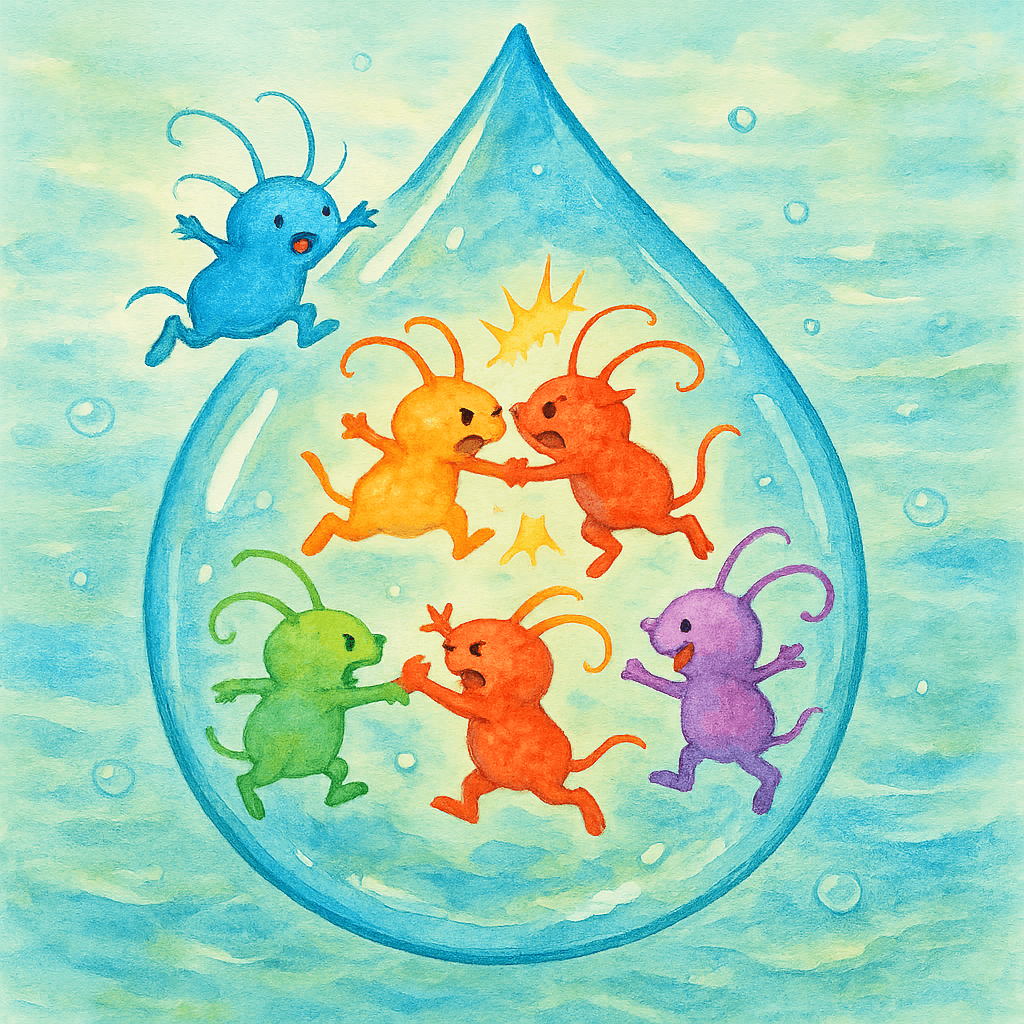 Крошечные зверюшки в капле воды