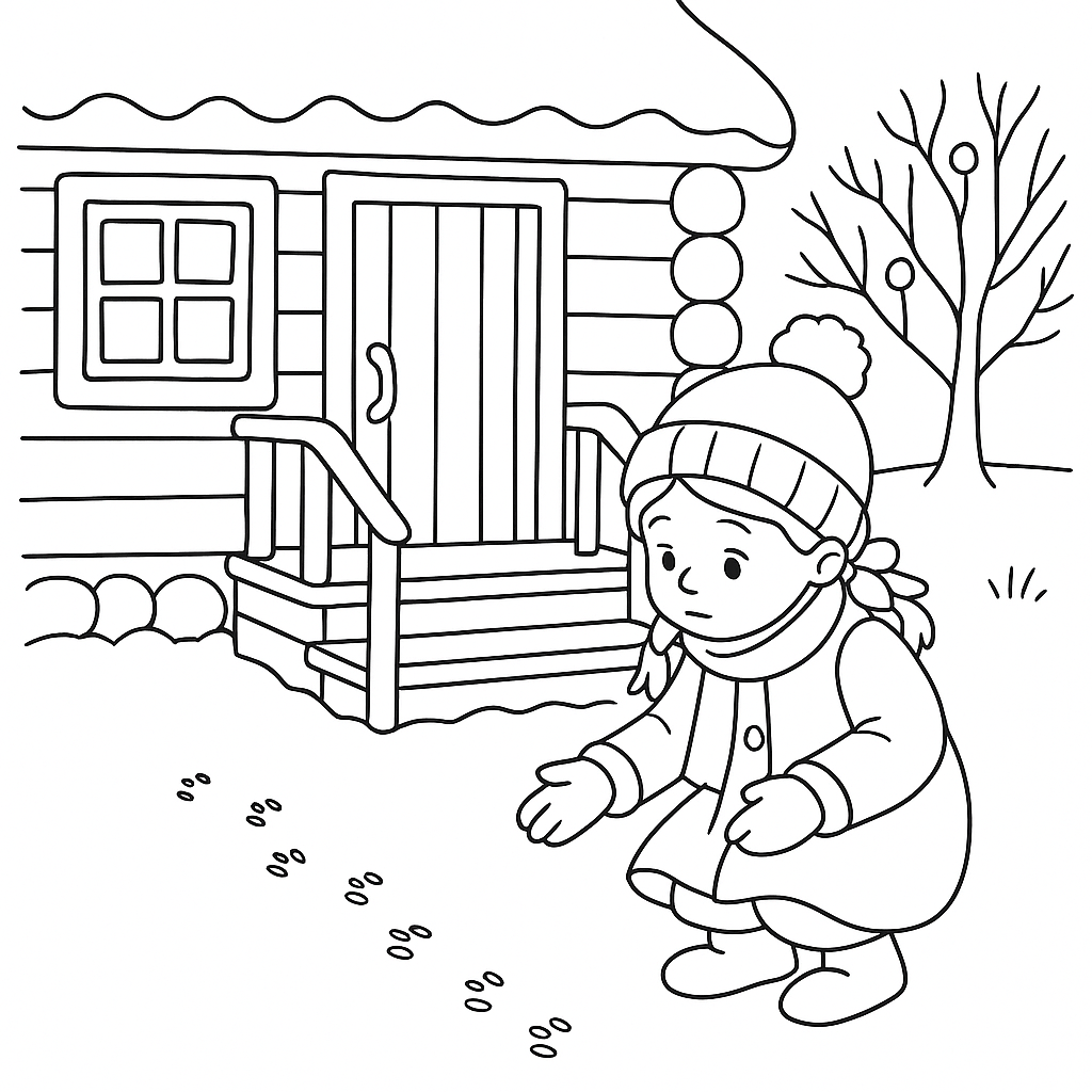 Раскраска по сказке "Что за зверь?"