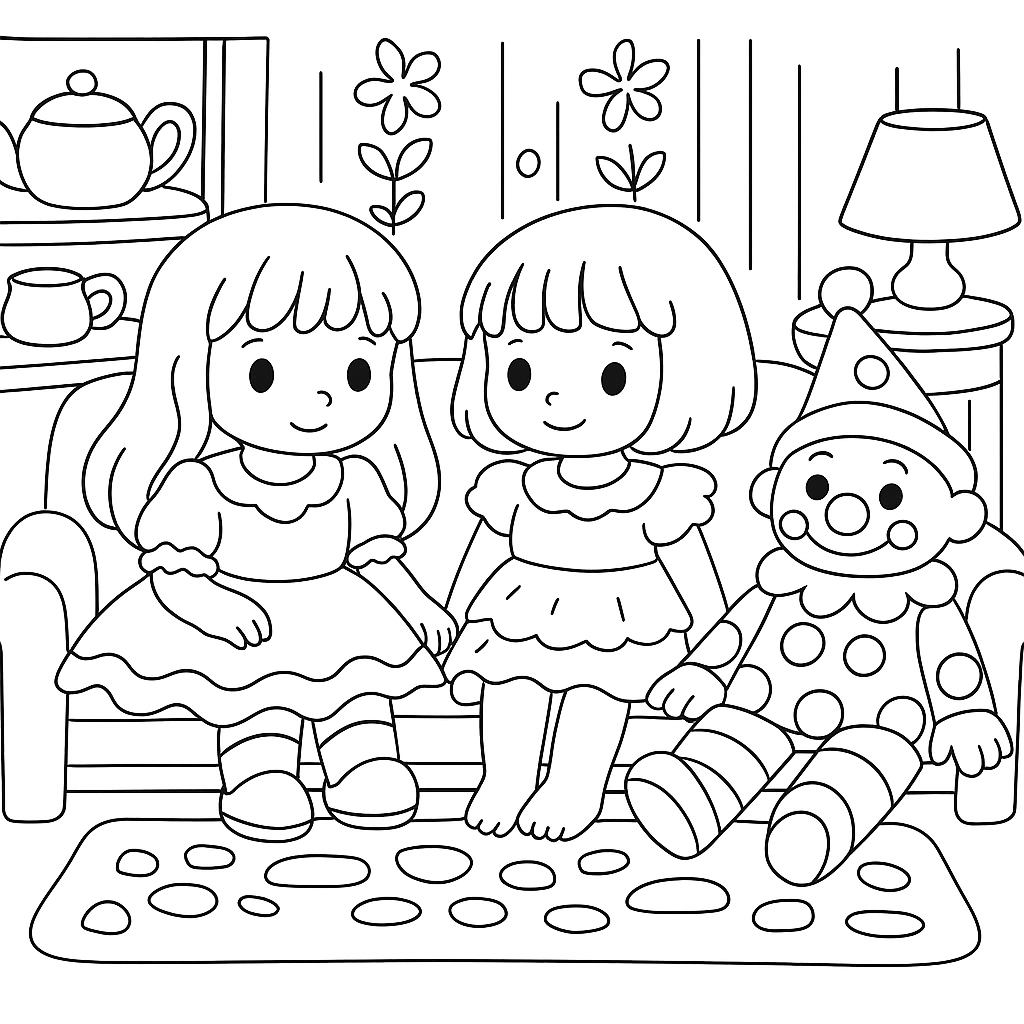 Раскраска по сказке "Ванькины именины"