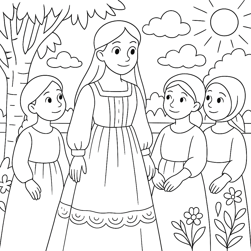 Раскраска по сказке "Жених"