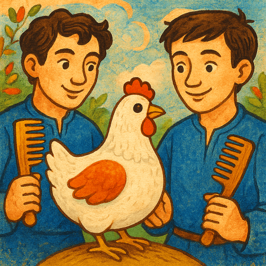 Курочка просит гребень у гребенщиков