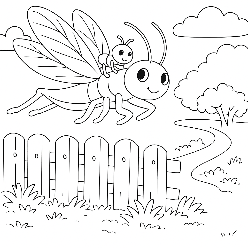 Раскраска по сказке "Как муравьишка домой спешил"