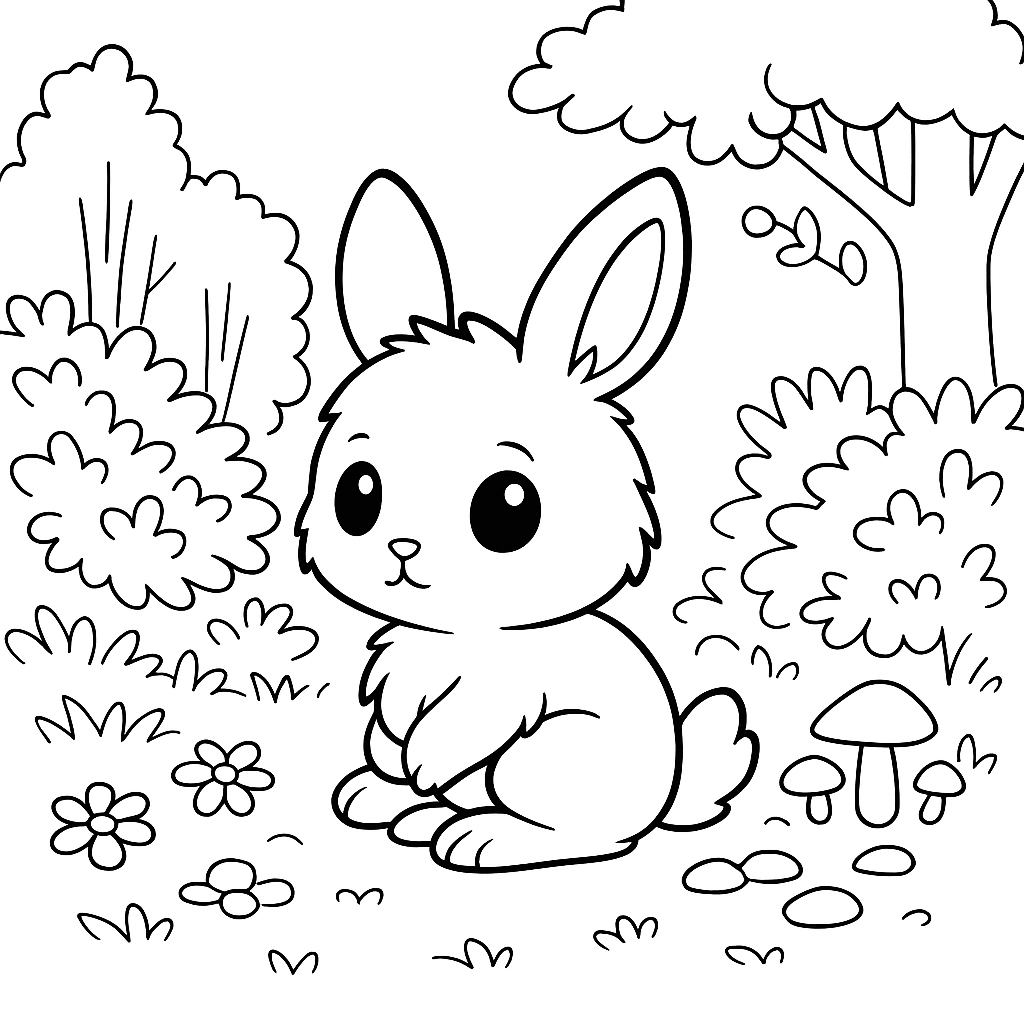 Раскраска по сказке "Сказка про храброго зайца-длинные уши, косые глаза, короткий хвост"