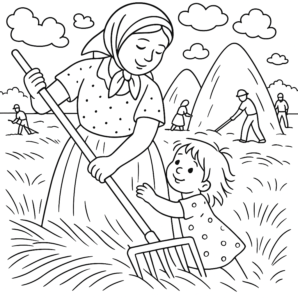 Раскраска по сказке "Аришка-трусишка"