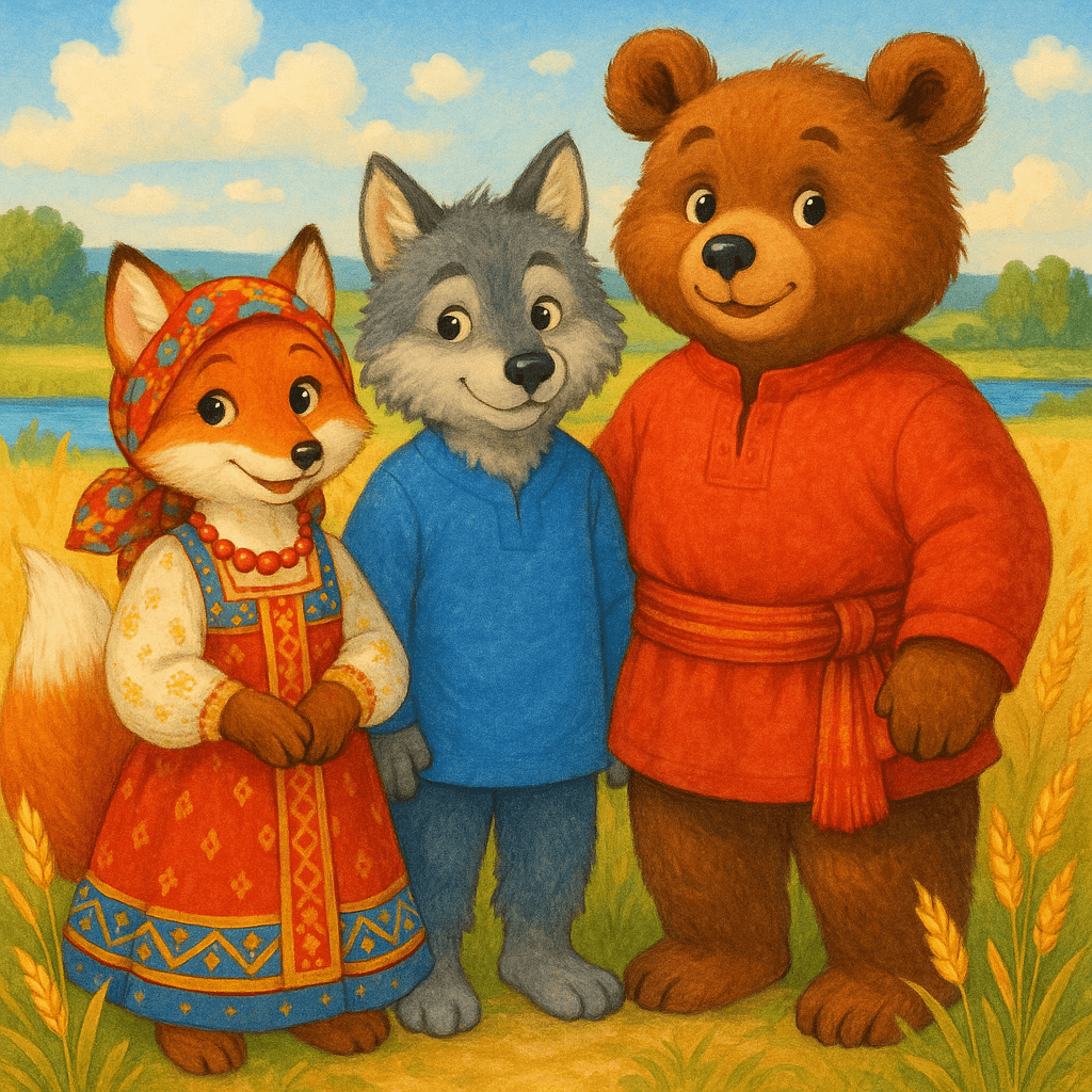 Лиса, волк и медведь