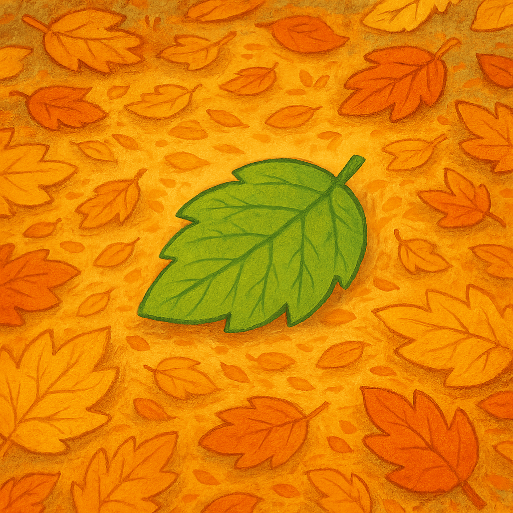 Листочек на земле